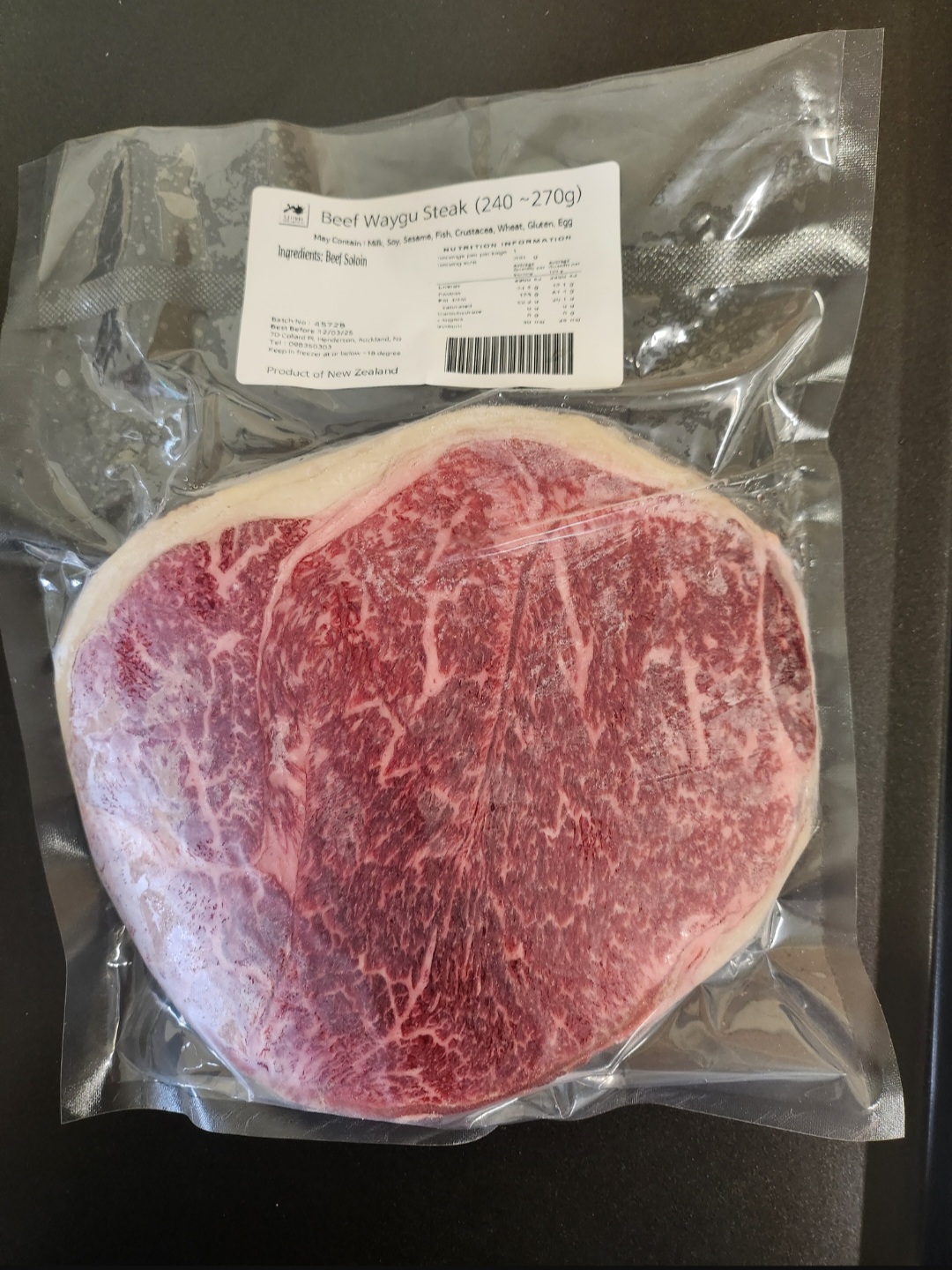Beef Wagyu Steak (450 ~ 500g)